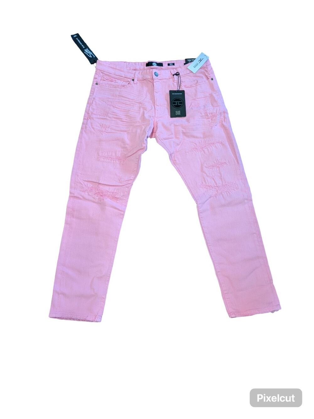 Jordan Craig Sean Jeans Mens 38x32 Pink Cotton Denim Jeans